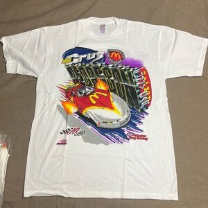 1993 Cruz Pedregon McDonald's 312 MPH NHRA Champion drag racing t-shirt.